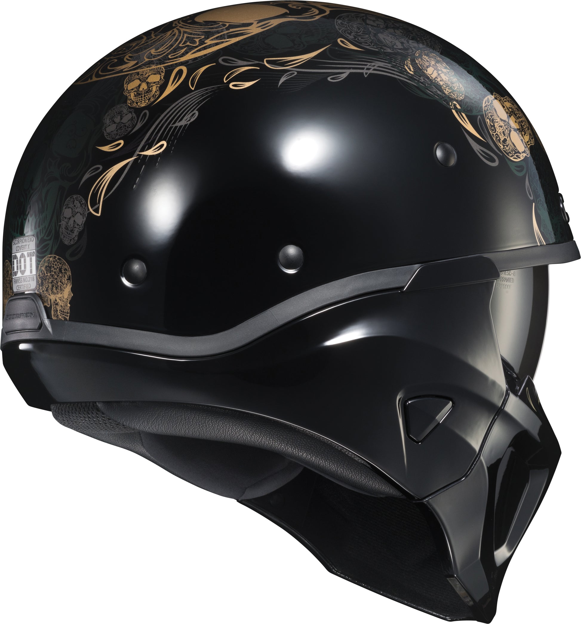 Covert X Open Face Helmet Kalavera Xl