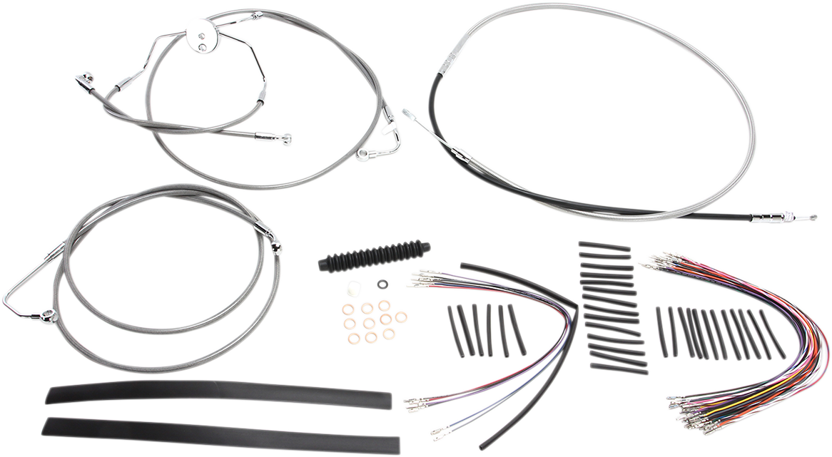 MAGNUM SHIELDING XR Handlebar Installation Kit - 15"-17" Ape Hangers - '08-'13 FLH - Stainless Steel 589312
