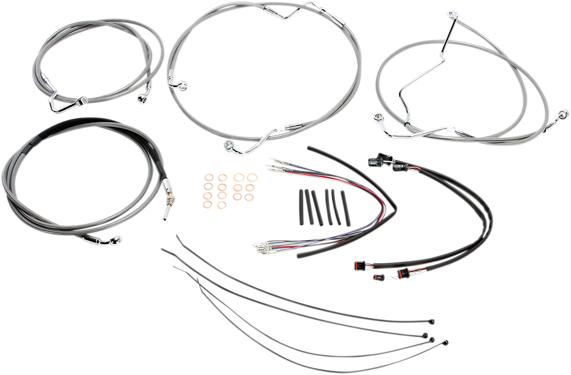 MAGNUM SHIELDING XR Handlebar Installation Kit - 12"-14" Ape Hangers - '14-'15 FLH - Stainless Steel 589341