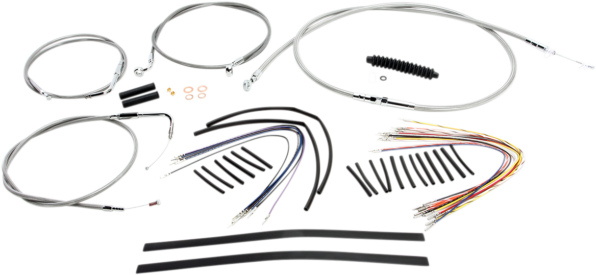 MAGNUM SHIELDING XR Handlebar Installation Kit - 12"-14" Ape Hangers - '96-'05 Dyna - Stainless Steel 589381