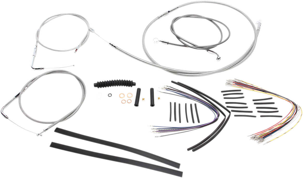 MAGNUM SHIELDING XR Handlebar Installation Kit - 15"-17" Ape Hangers - '96-'05 Dyna - Stainless Steel 589382