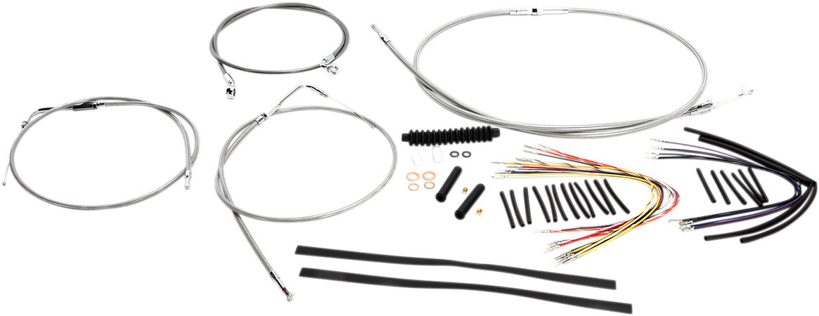 MAGNUM SHIELDING XR Handlebar Installation Kit - 15"-17" Ape Hangers - '00-'06 Softail - Stainless Steel 589442