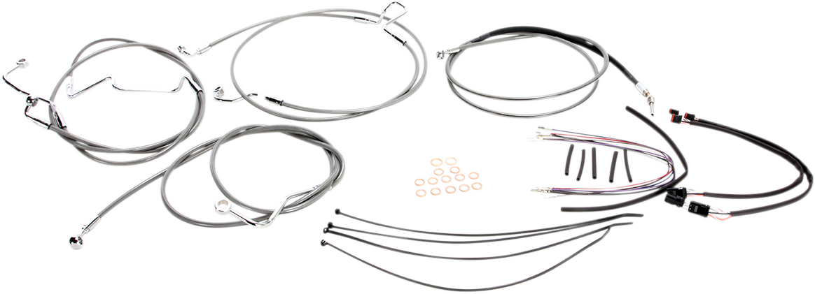 MAGNUM SHIELDING XR Handlebar Installation Kit - 12"-14" Ape Hangers - '15 FLTRX - Stainless Steel 589551