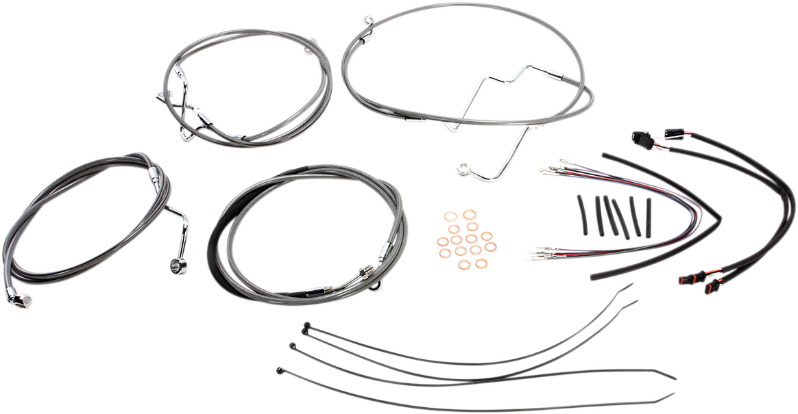 MAGNUM SHIELDING XR Handlebar Installation Kit - 15"-17" Ape Hangers - '15 FLTRX - Stainless Steel 589552
