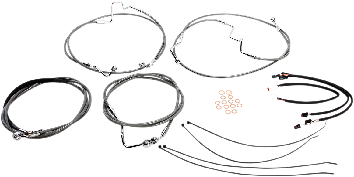 MAGNUM SHIELDING XR Handlebar Installation Kit - 12"-14" Ape Hangers - '16 FLH - Stainless Steel 589691