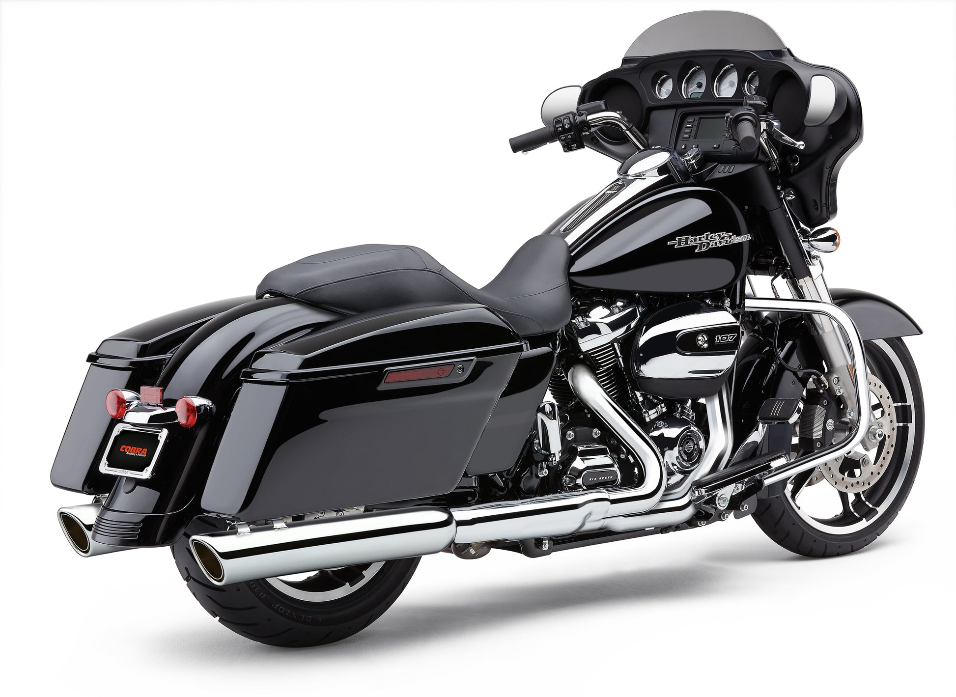 909 Twins 4" Slip Ons Chrome Flh/Flt 17 22