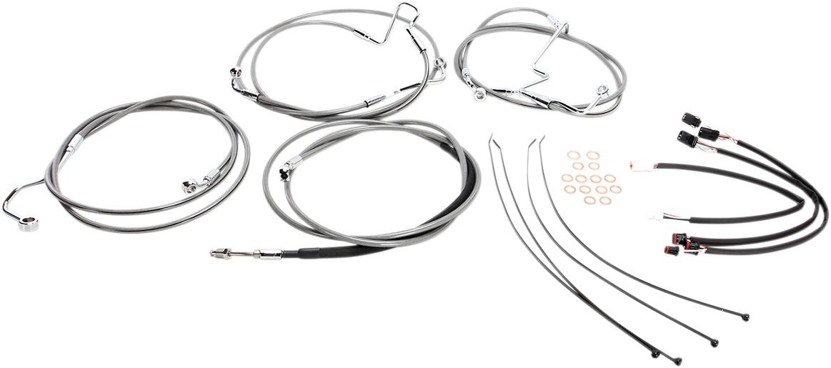 MAGNUM SHIELDING XR Handlebar Installation Kit - 12"-14" Ape Hangers - '17-'20 FLH - Stainless Steel 589841