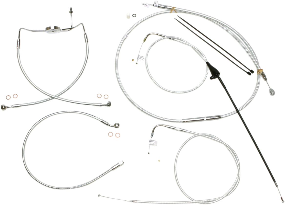 MAGNUM SHIELDING Sterling Chromite II® Designer Handlebar Installation Kit - 10" - '07 FLH 387294