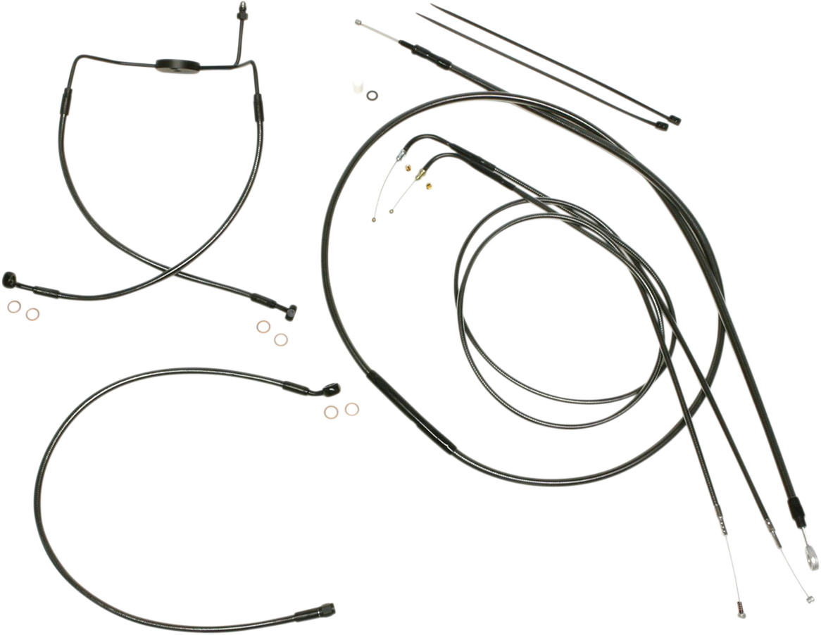 MAGNUM SHIELDING Black Pearl™ Designer Handlebar Installation Kit - 10" - '96-'06 FLH 487284