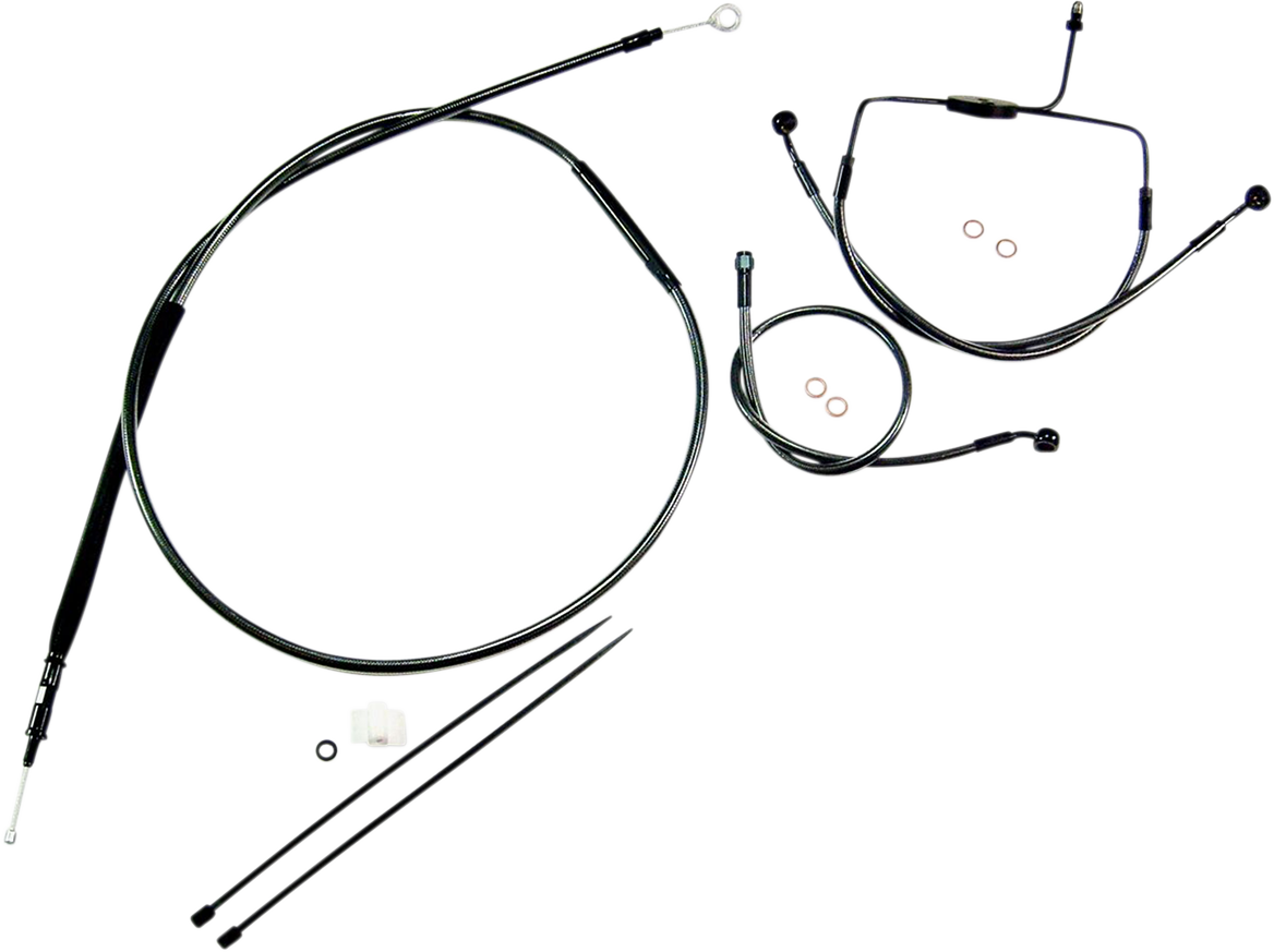 MAGNUM SHIELDING Black Pearl™ Designer Handlebar Installation Kit - 10" - '08-'13 Touring 487304
