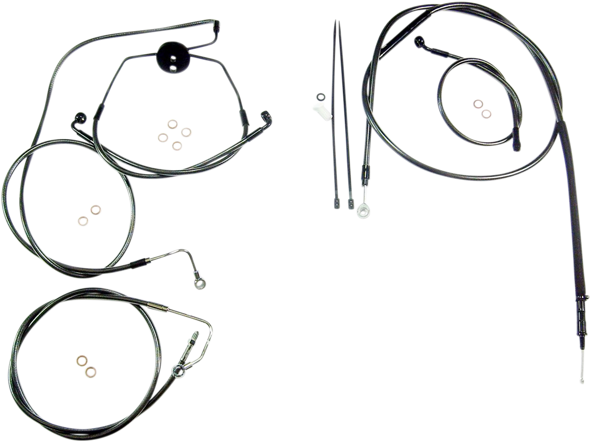 MAGNUM SHIELDING Black Pearl™ Designer Handlebar Installation Kit - 10" - '08-'13 FLH 487314