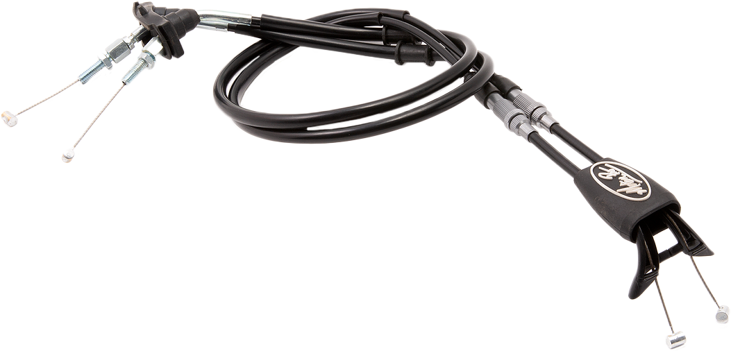 Rev  2/3  Black  Vinyl  Thrott Yam Push Pull  Cable  Set