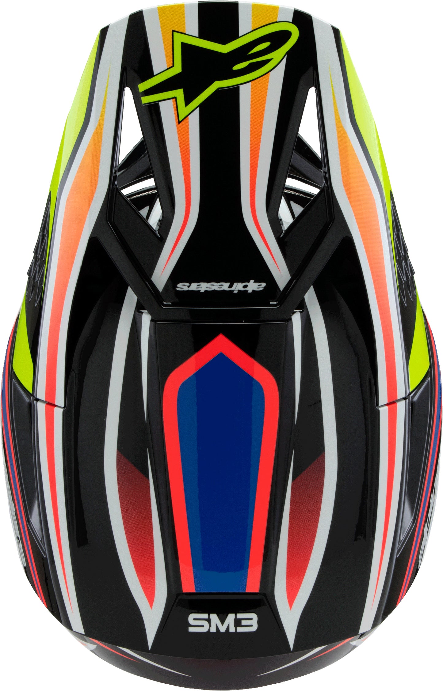 Sm3 Youth Wurx Helmet Blk/Ylw Fluo/Blue/Red  Ym