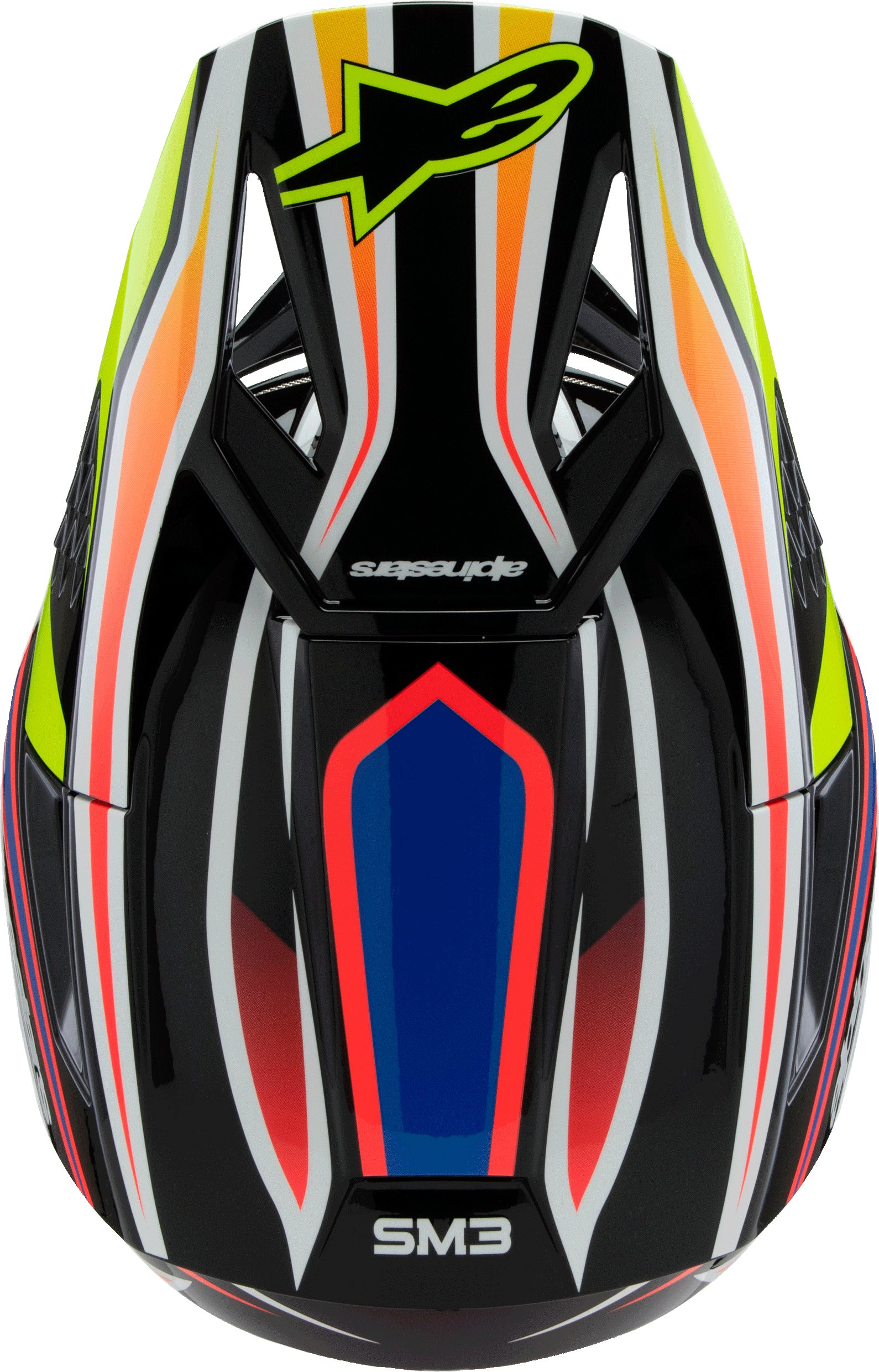 Sm3 Youth Wurx Helmet Blk/Ylw Fluo/Blue/Red  Ym