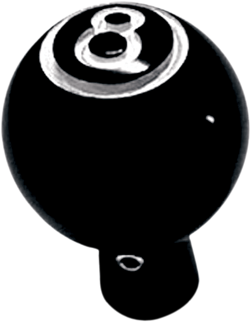 JOKER MACHINE Billet Choke Cable Knob - Eight Ball - Black 02-59