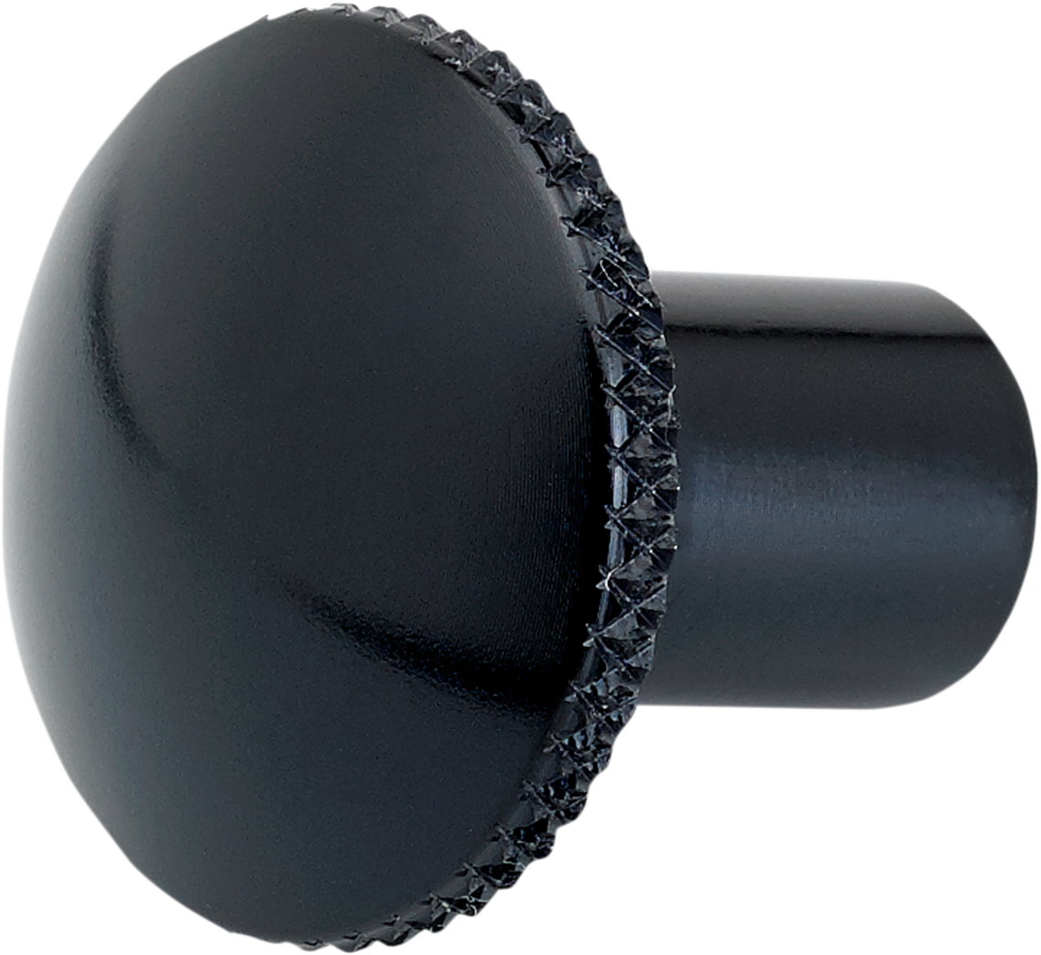 JOKER MACHINE Billet Choke Cable Knob - Knurled - Black 02-57B