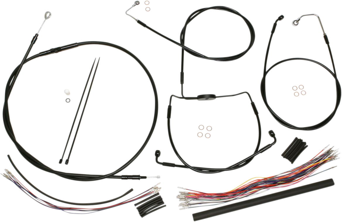 MAGNUM SHIELDING XR Handlebar Installation Kit - 12"-14" Ape Hangers - '08-'13 FLH - Black 486311