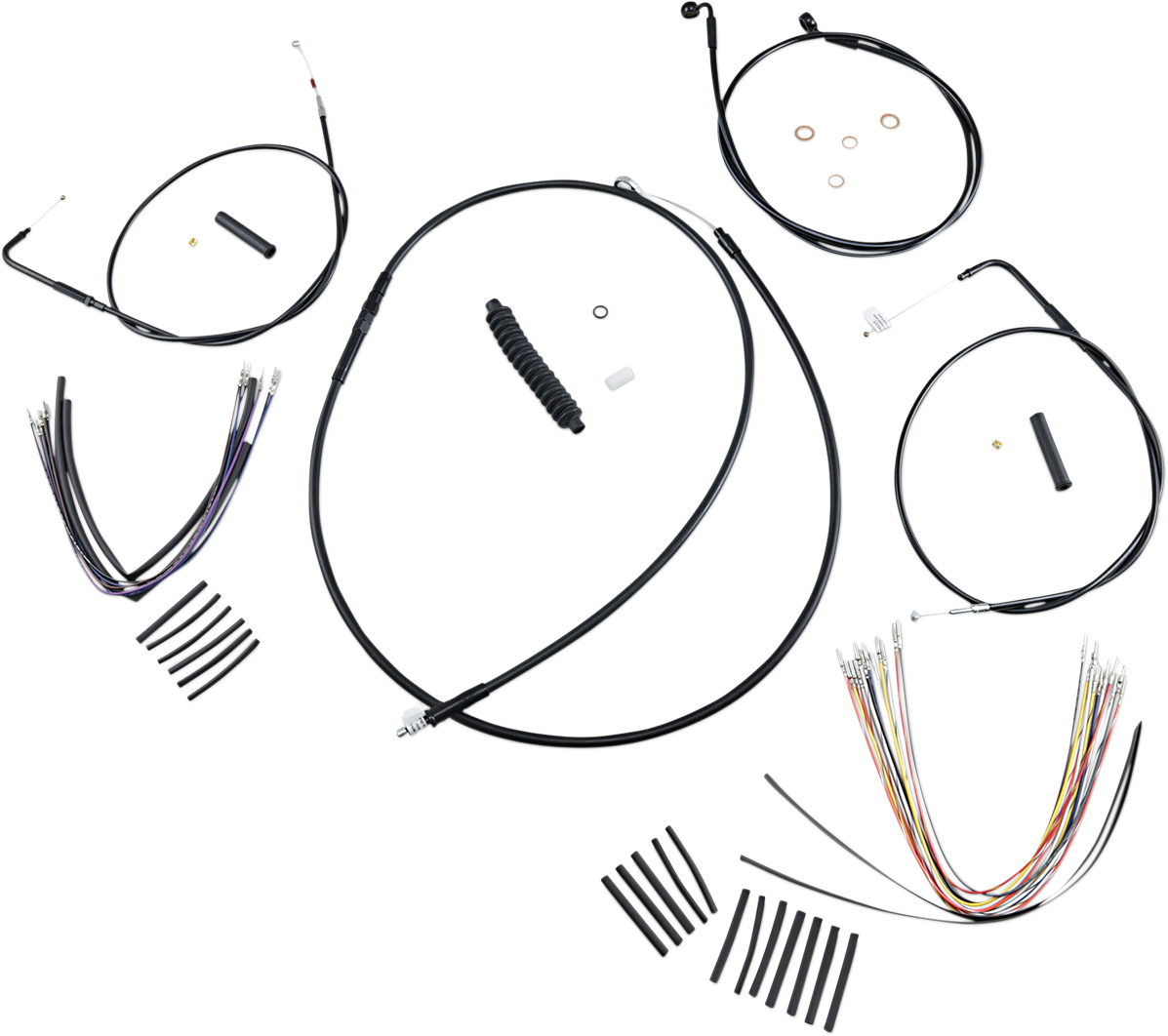 MAGNUM SHIELDING XR Handlebar Installation Kit - 12"-14" Ape Hangers - '00-'06 FLST - Black 486441