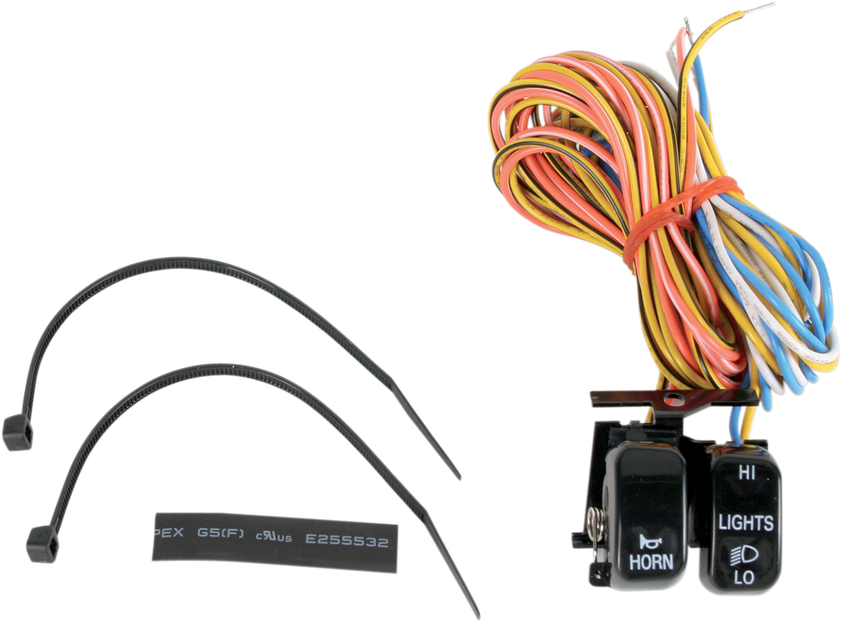 DRAG SPECIALTIES Handlebar Switch Kit - Dimmer/Horn - Black H18-0333B-H