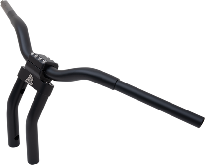 LA CHOPPERS Kage Fighter-T Pullback Handlebar - Pullback - 11" - Matte Black LA-7336-08M
