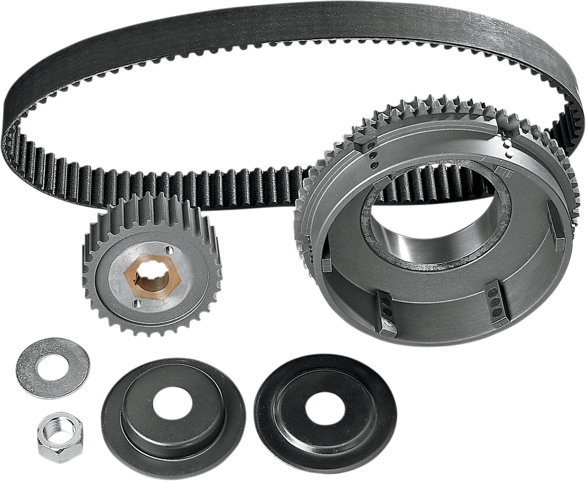 BELT DRIVES LTD. Belt Drive Kit - 1-1/2" - 11 mm - Kick Start - Taper Shaft - '41-'54 Big Twin 47-31TK-1
