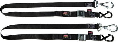 Tie Down Cam Sec Hooks/Swivel 1.5"X6' Blk/Blk  W/Storage Bag