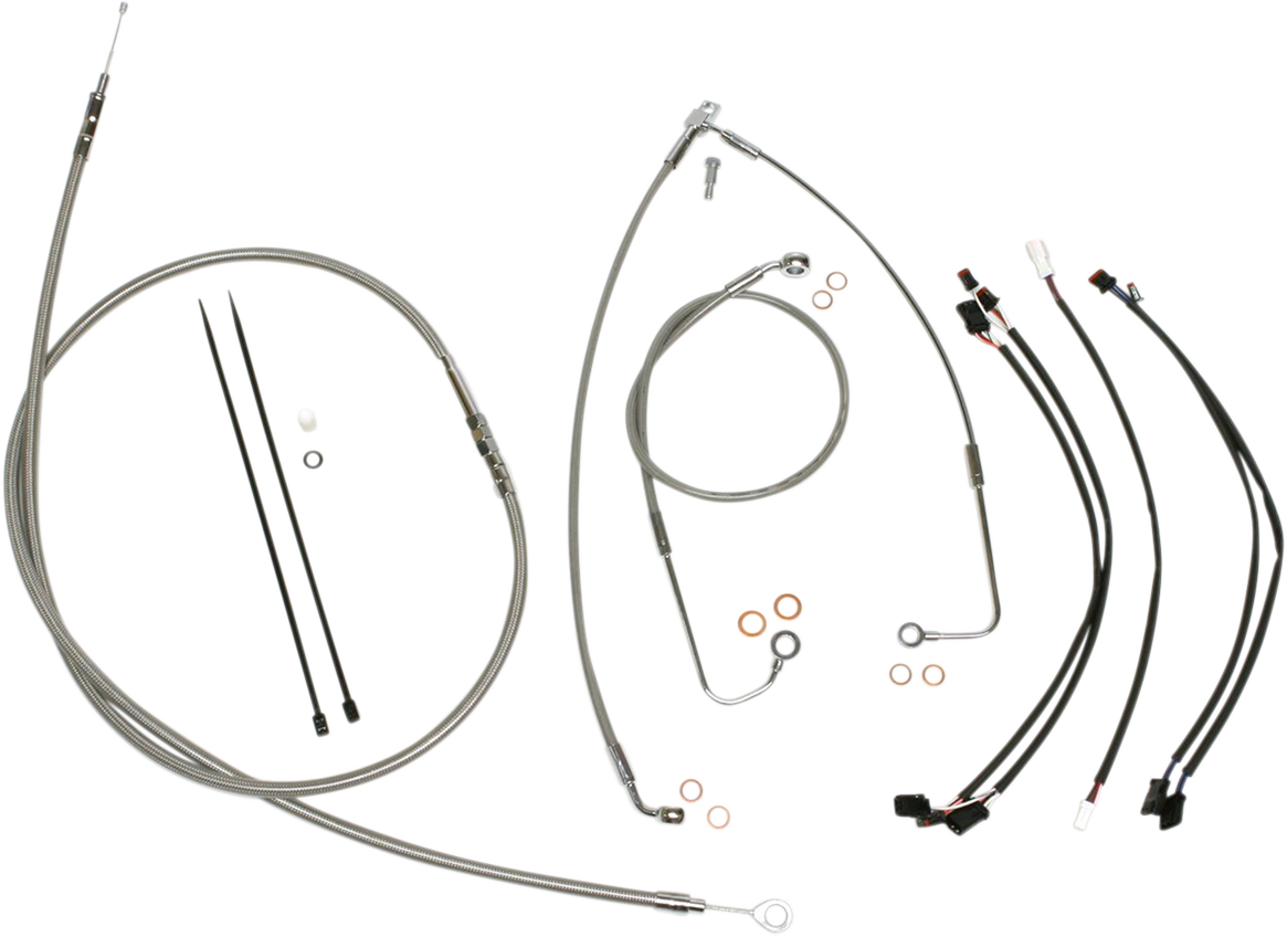MAGNUM SHIELDING XR Handlebar Installation Kit - 15"-17" Ape Hangers - '16-'17 FLS - Stainless Steel/Chrome 589782