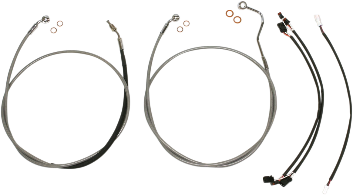 MAGNUM SHIELDING XR Handlebar Installation Kit - 12"-14" Ape Hangers - '17-'20 FLH - Stainless Steel/Chrome 589851