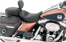MUSTANG Wide Solo Seat - With Backrest - Vintage - Black - Smooth - FL '08-'25 79600
