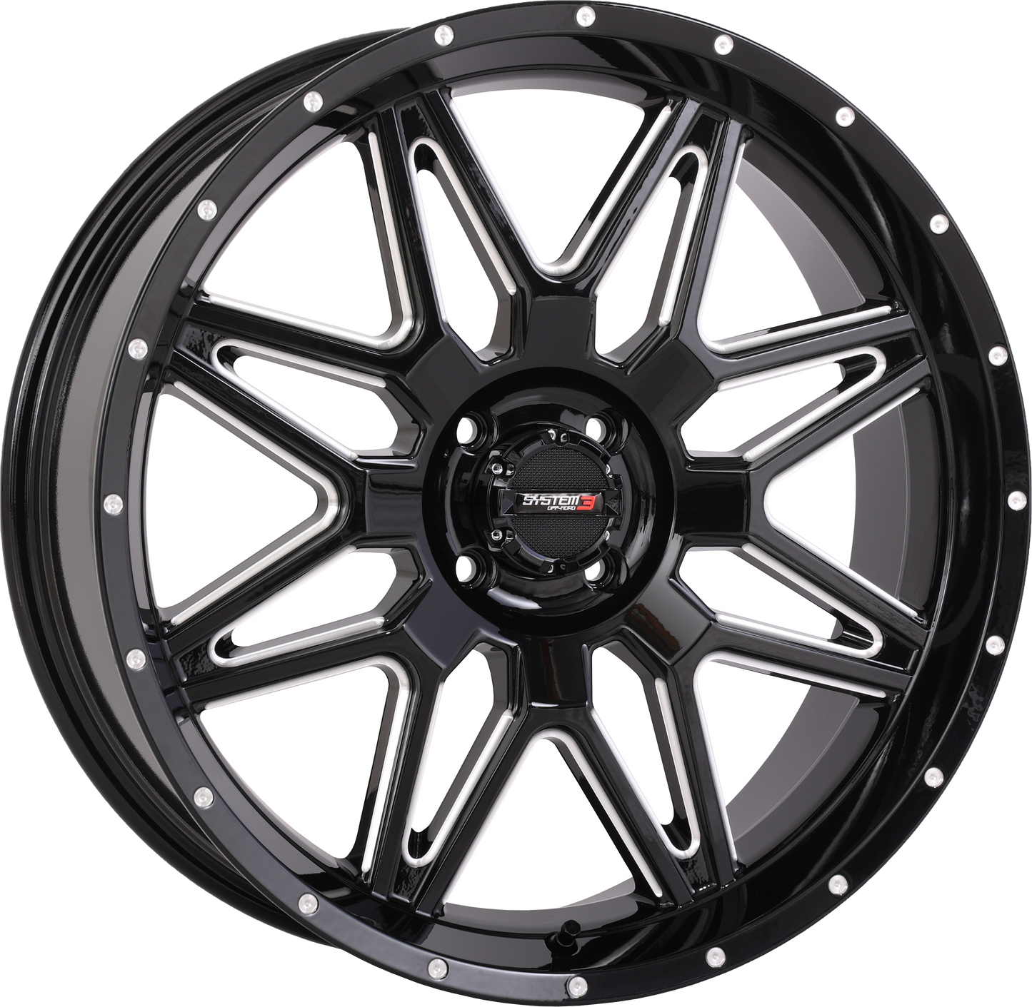 St7 Wheel 20x7 4+3 (+10mm) 4/110 Gloss Black Milled