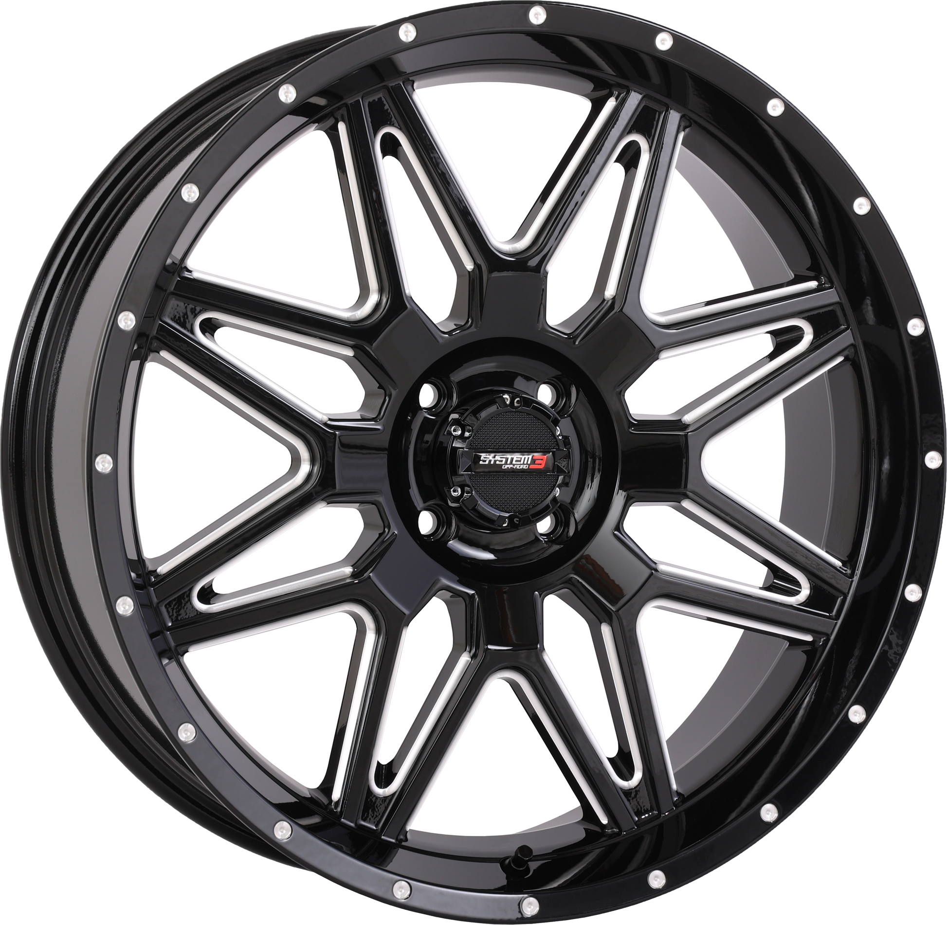 St7 Wheel 20x7 4+3 (+10mm) 4/110 Gloss Black Milled