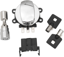 DRAG SPECIALTIES Side Hinge Ignition Switch with Fork Lock - Chrome 21-0209K