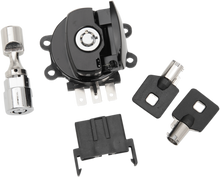 DRAG SPECIALTIES Side Hinge Ignition Switch with Fork Lock - Gloss Black 21-0209GBK