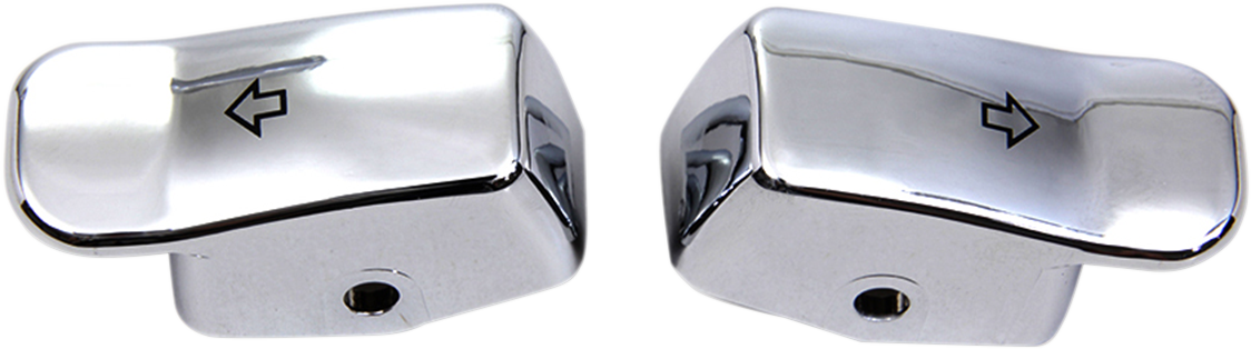 DRAG SPECIALTIES Turn Signal Switch Extension Caps - Chrome 77447C