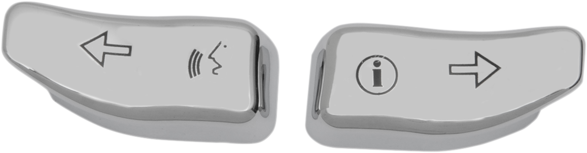 DRAG SPECIALTIES Turn Signal Switch Extension Caps - Chrome 77680C