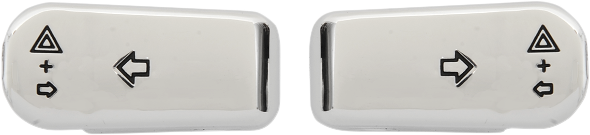 DRAG SPECIALTIES Turn Signal Switch Extension Caps - Chrome 77448C