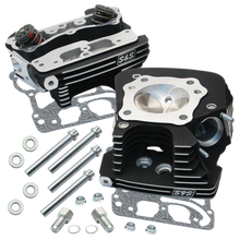 S&S Cycle 99-05 BT Super Stock 89cc Cylinder Head Kit - Black Wrinkle