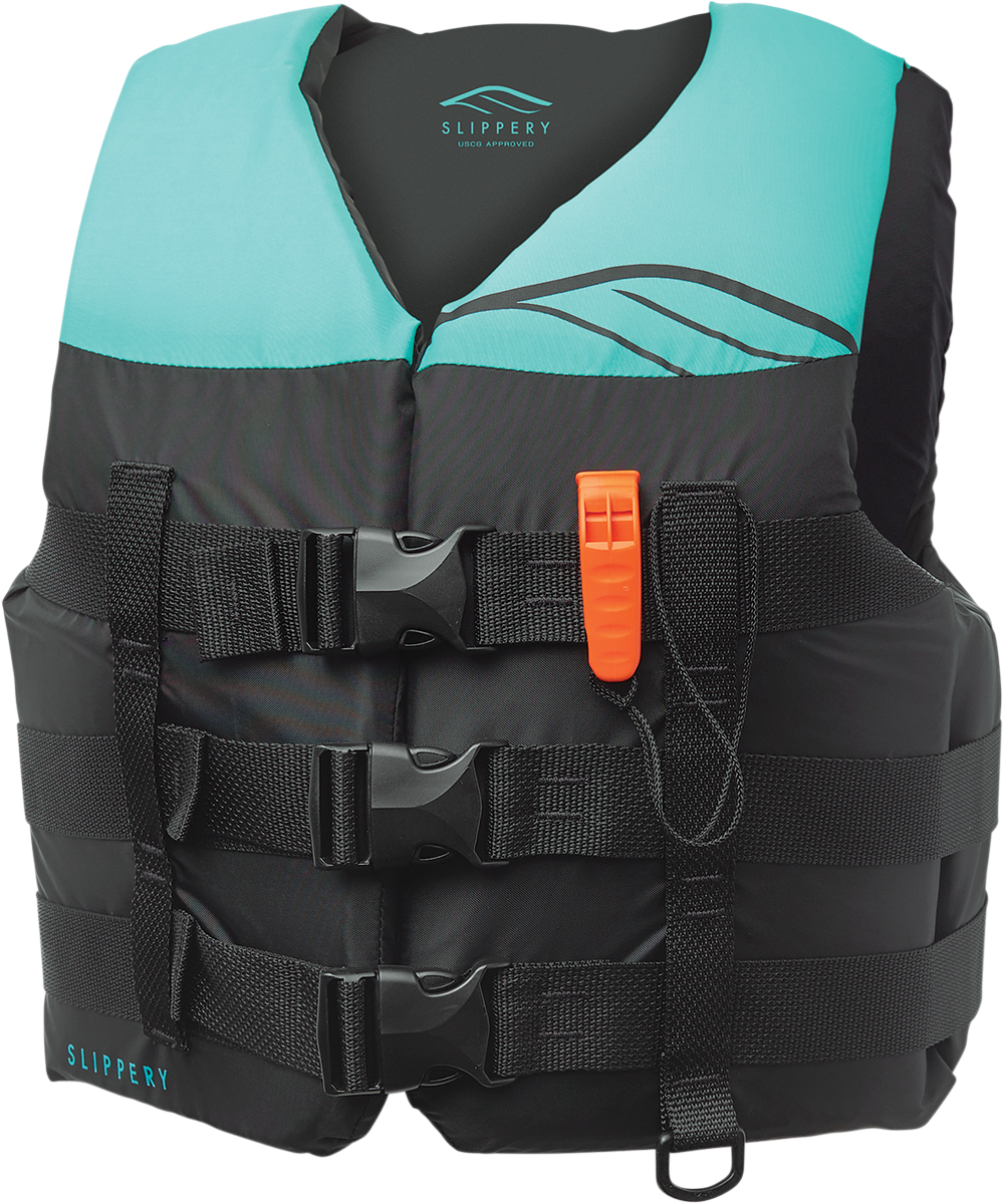 SLIPPERY Women's Hydro Vest - Black/Mint - Large 11241450584020