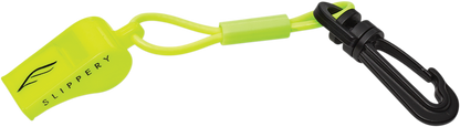 SLIPPERY Whistle with Black Snap Hook - Neon Yellow A2706CS