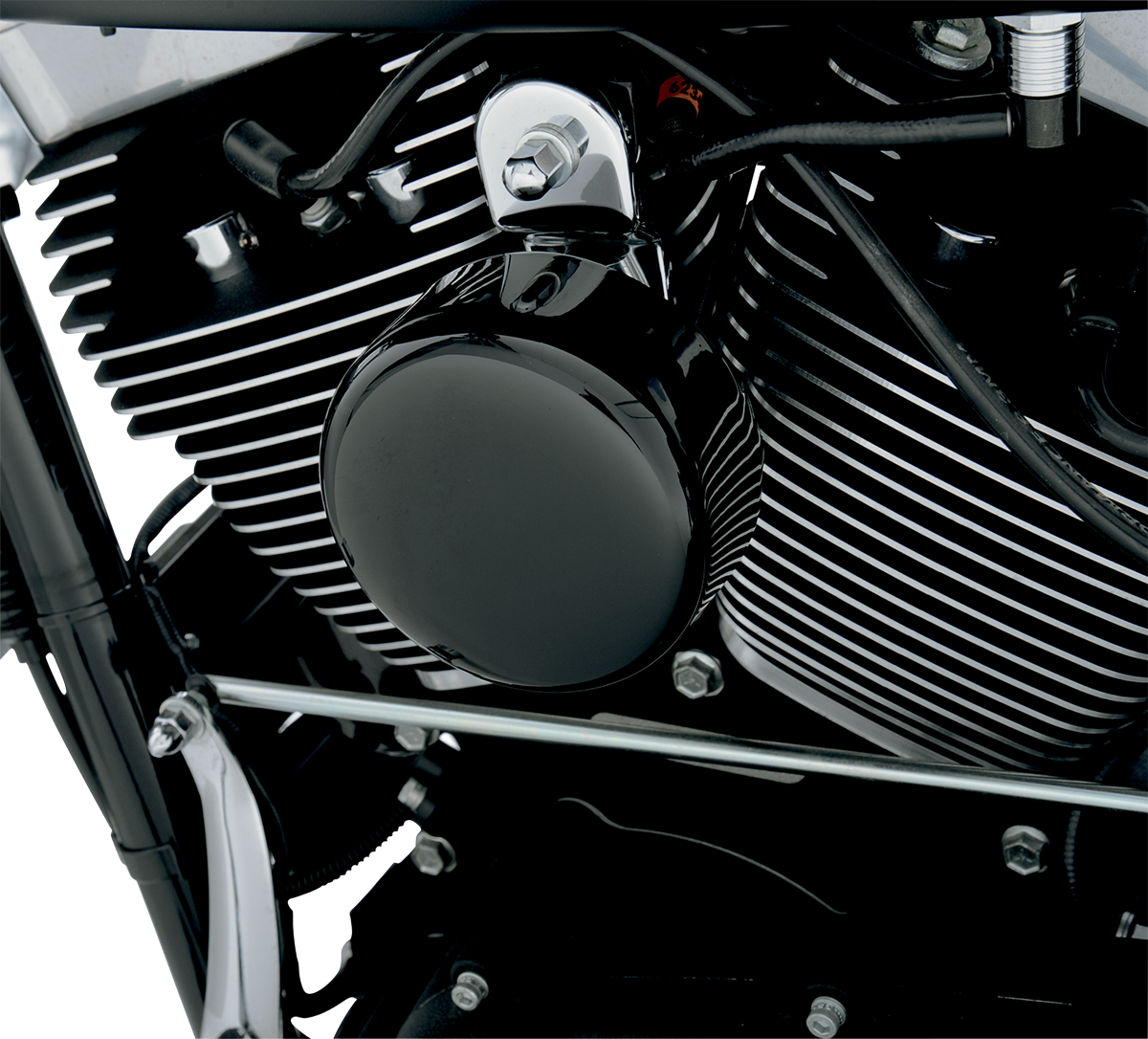 DRAG SPECIALTIES Round Horn Cover - Black 76705