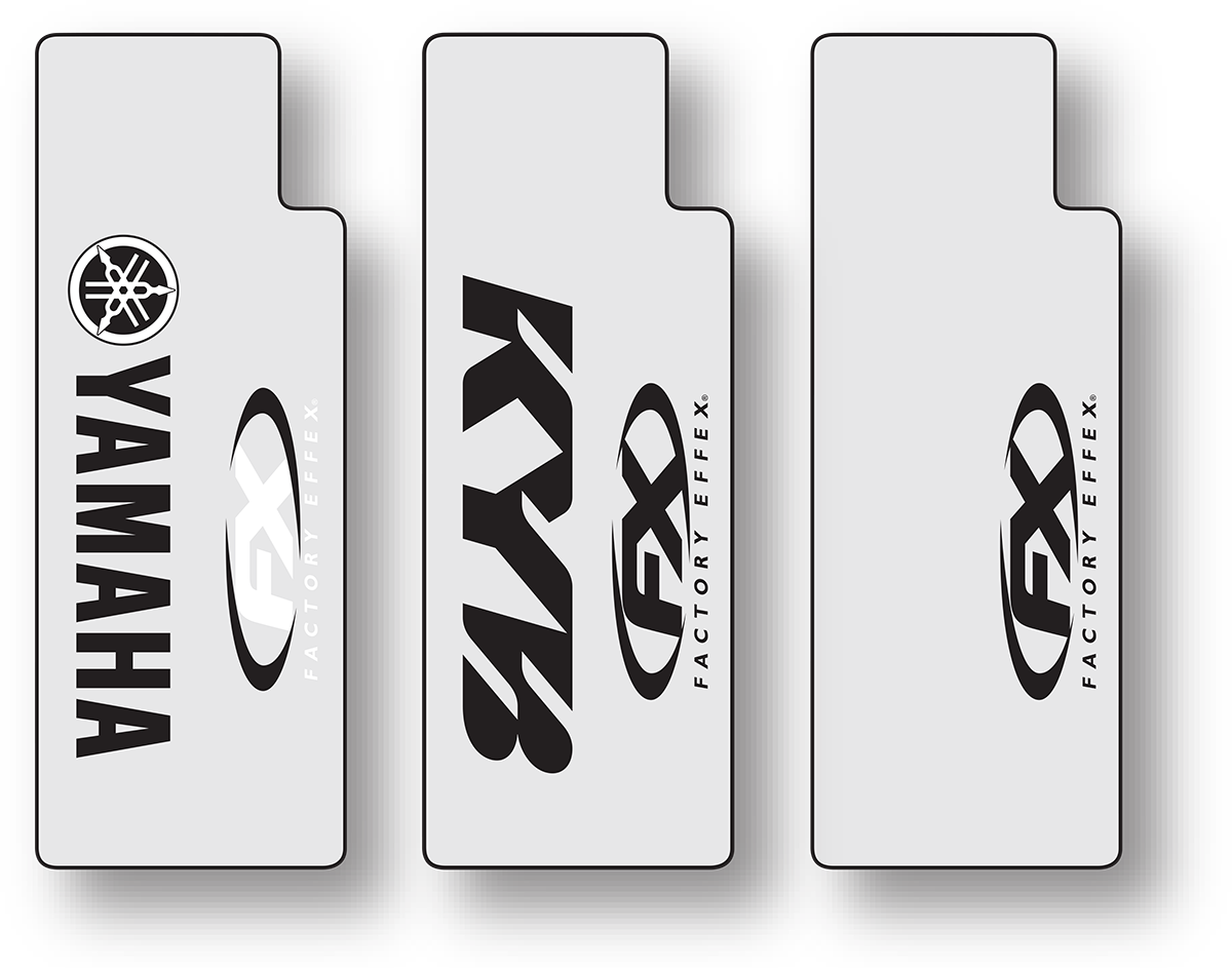 FACTORY EFFEX Fork Shield Decal - Upper - Yamaha - Black 06-38206