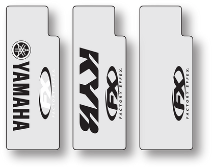FACTORY EFFEX Fork Shield Decal - Upper - Yamaha - Black 06-38206