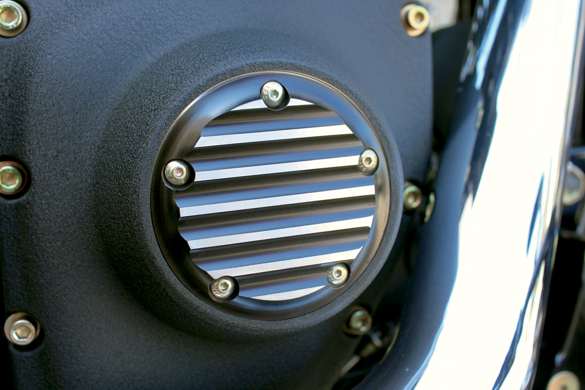 JOKER MACHINE Points Cover - Finned - 5 Hole - Black Anodized/Silver 02-99TC