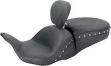 MUSTANG Lowdown Seat with Driver Backrest - Chrome Studded - FL '08-'25 79704