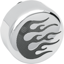 DRAG SPECIALTIES Horn Cover - Chrome - Black Flame 76636F