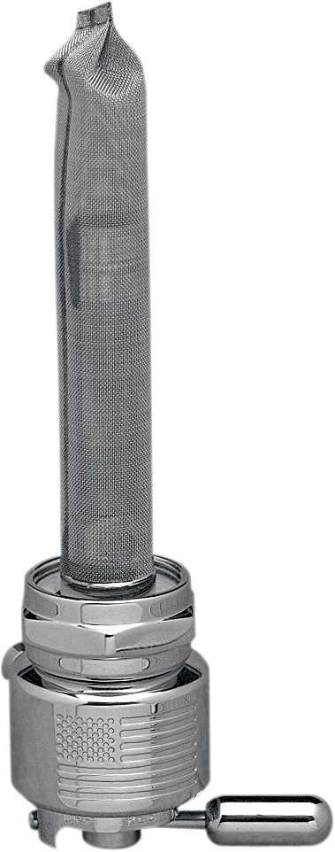 PINGEL Round Fuel Valve - Flag Chrome - 22 mm 6311CRL