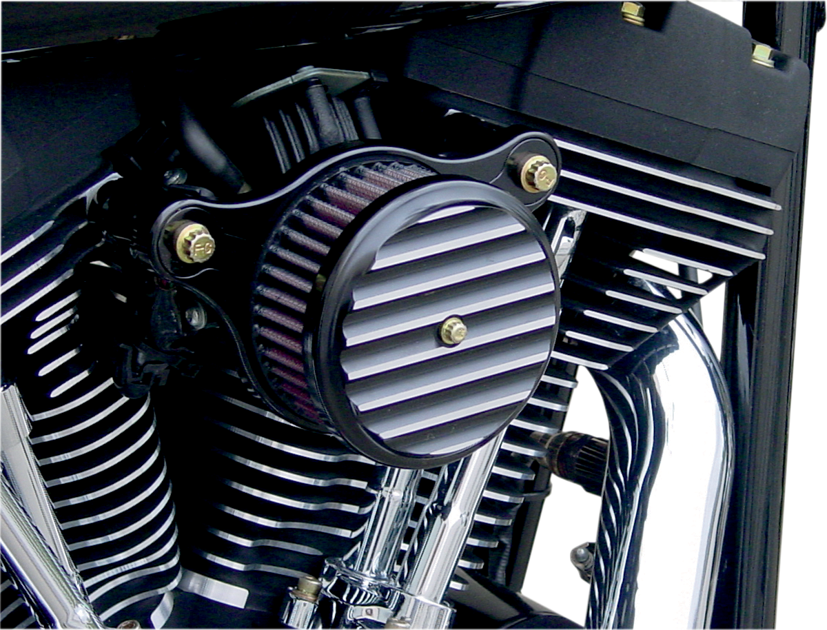 JOKER MACHINE High-Performance Air Cleaner Assembly Kit - Finned Black 10-202B