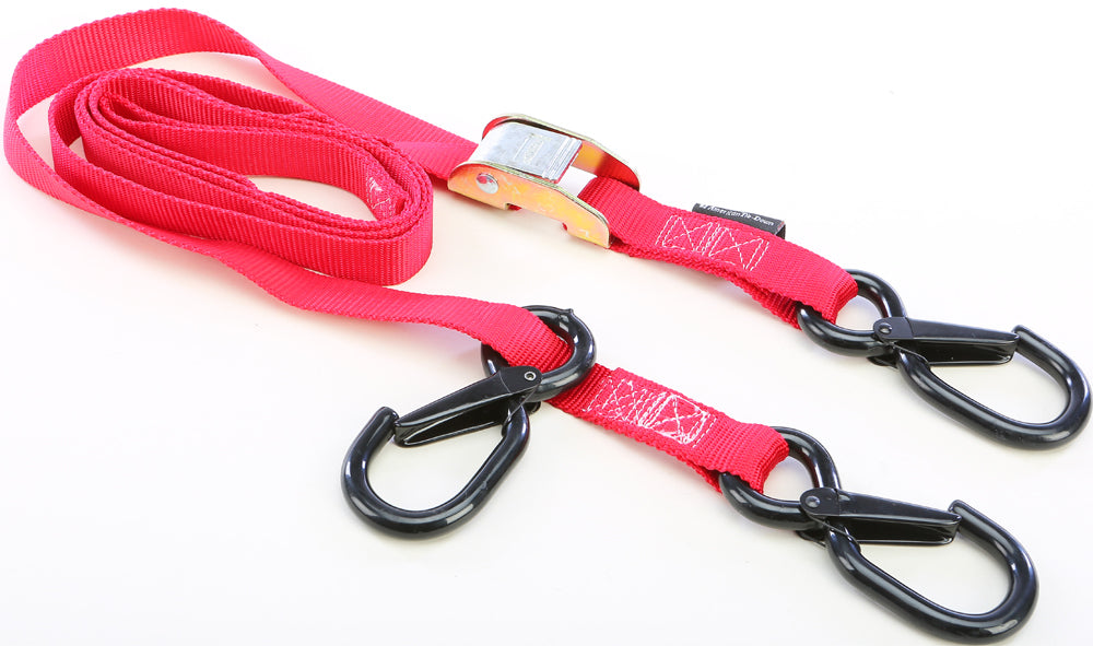 Tie Down Cam Sec Hook Watercra Watercraft 1"X8' Red Each