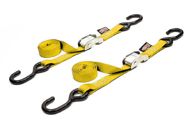 Tie Down Cam S Hook 1"X5.5' Yellow Pair