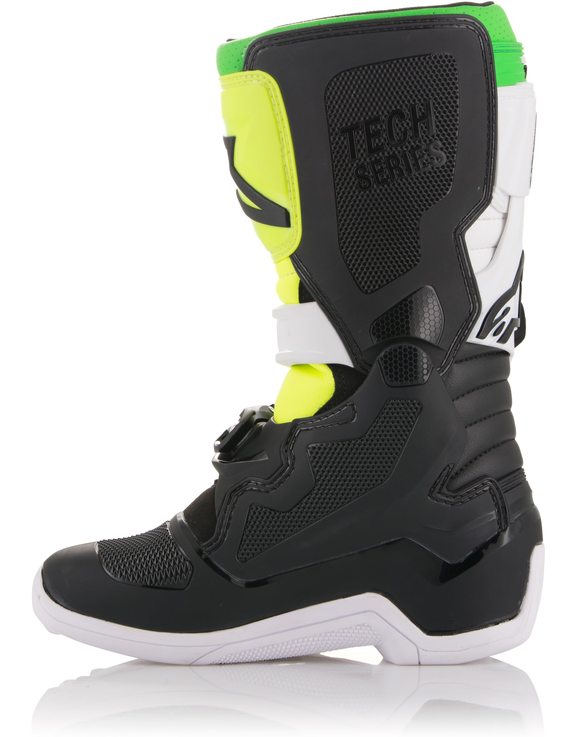Tech 7s Prodigy Boots Black/White/Yellow Sz 04